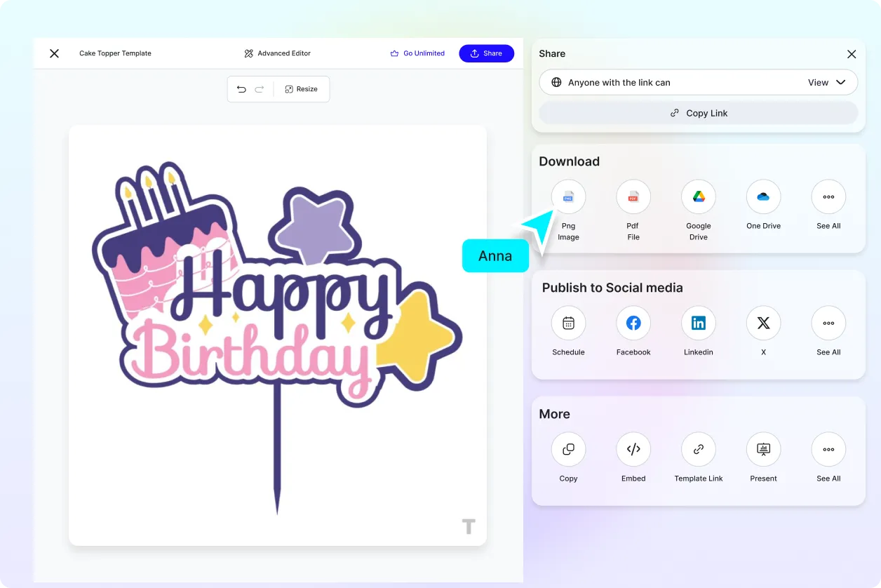 Free AI Cake Topper Generator, Create Cake Topper Designs Online